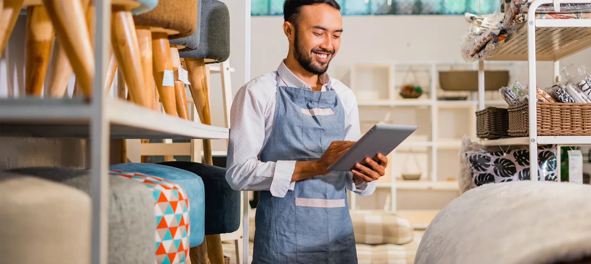 happy client viewing our website development results